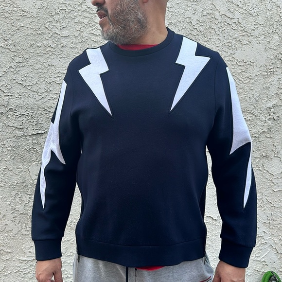 Wool Jumper Neil Barrett Lightning Bolt Jumper Neil Barrett